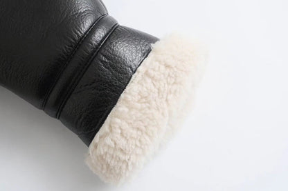 Noir Seraphim Shearling Elegance