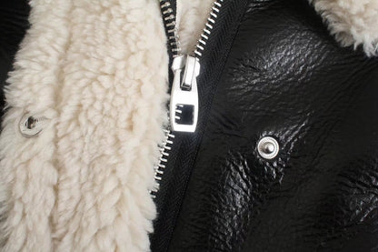 Noir Seraphim Shearling Elegance