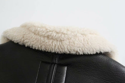 Noir Seraphim Shearling Elegance