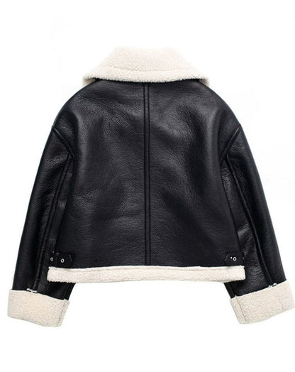 Noir Seraphim Shearling Elegance