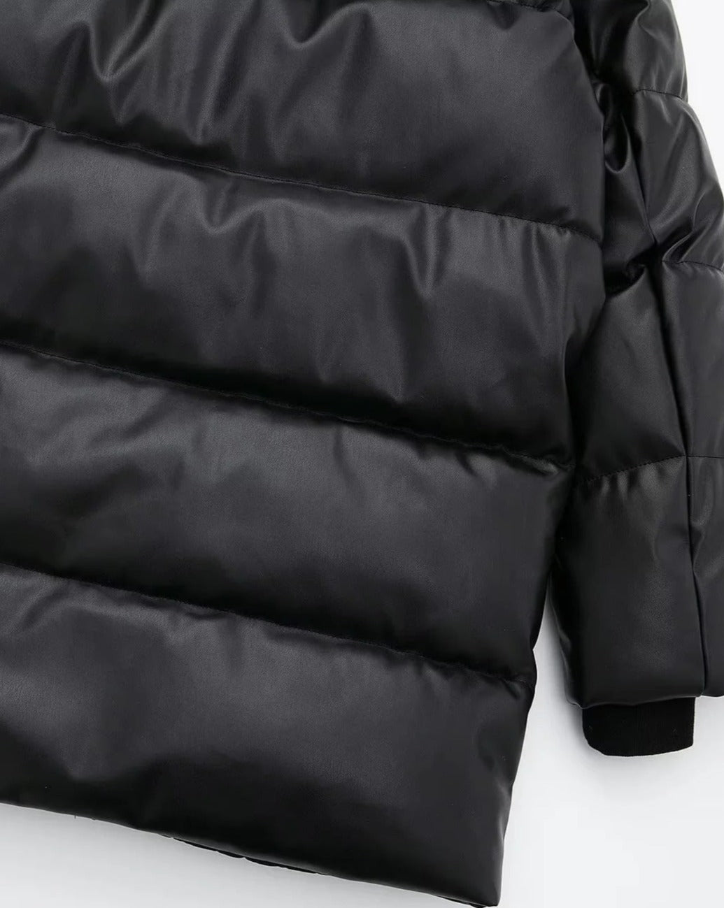 Quilted GLOSSED-SHELL Puffer Coat