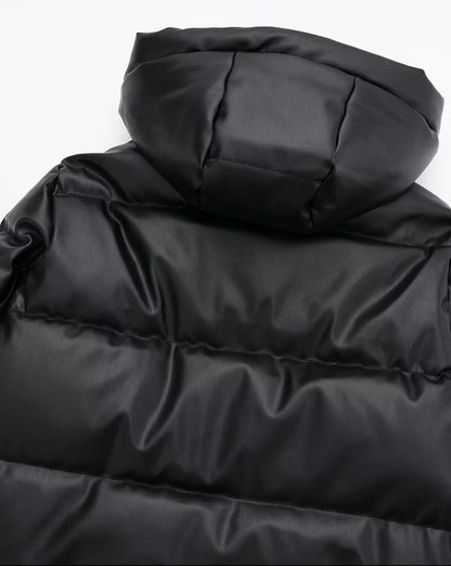 Quilted GLOSSED-SHELL Puffer Coat