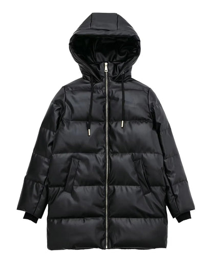 Quilted GLOSSED-SHELL Puffer Coat