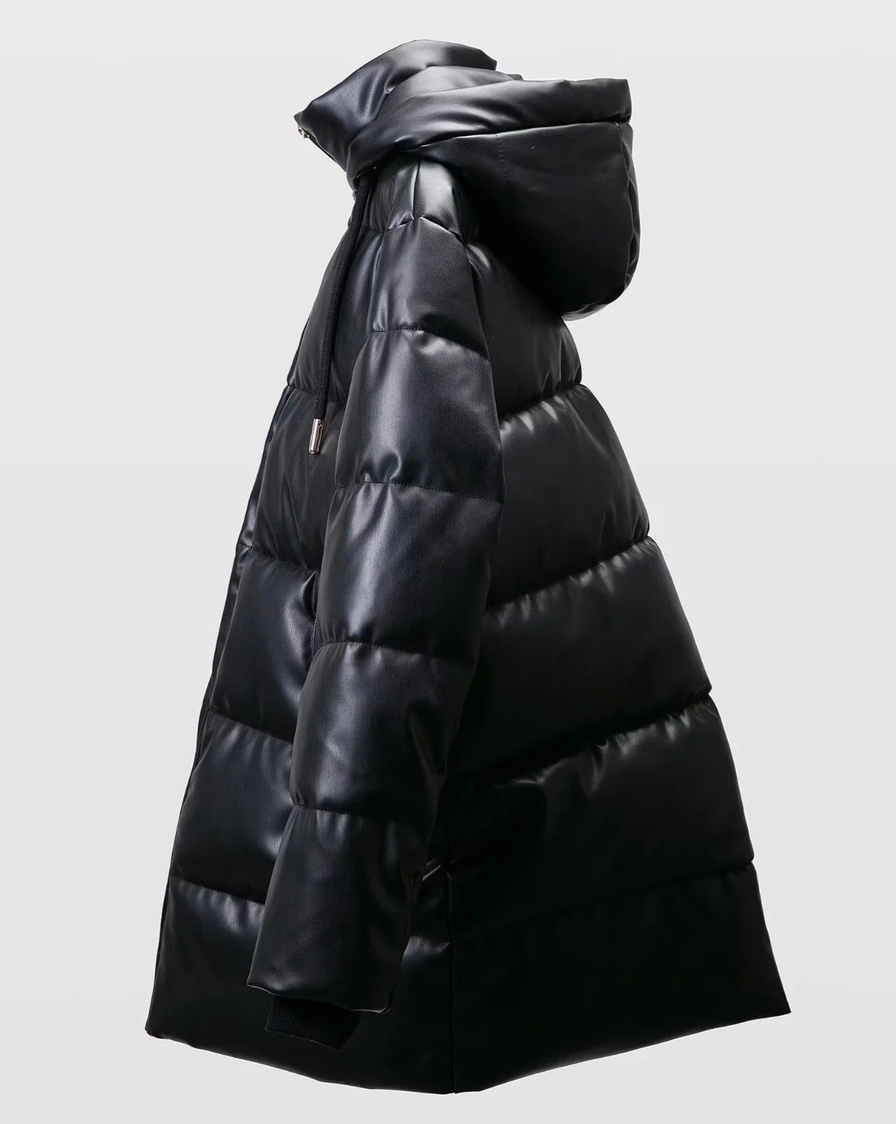 Quilted GLOSSED-SHELL Puffer Coat